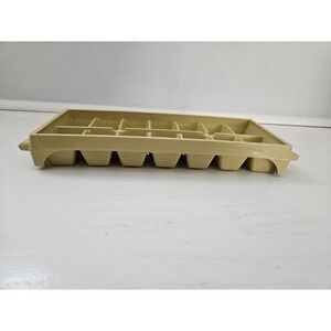 VTG 70s General Electric GE Ice Cube Tray Stackable  Harvest Gold Plastic *READ*